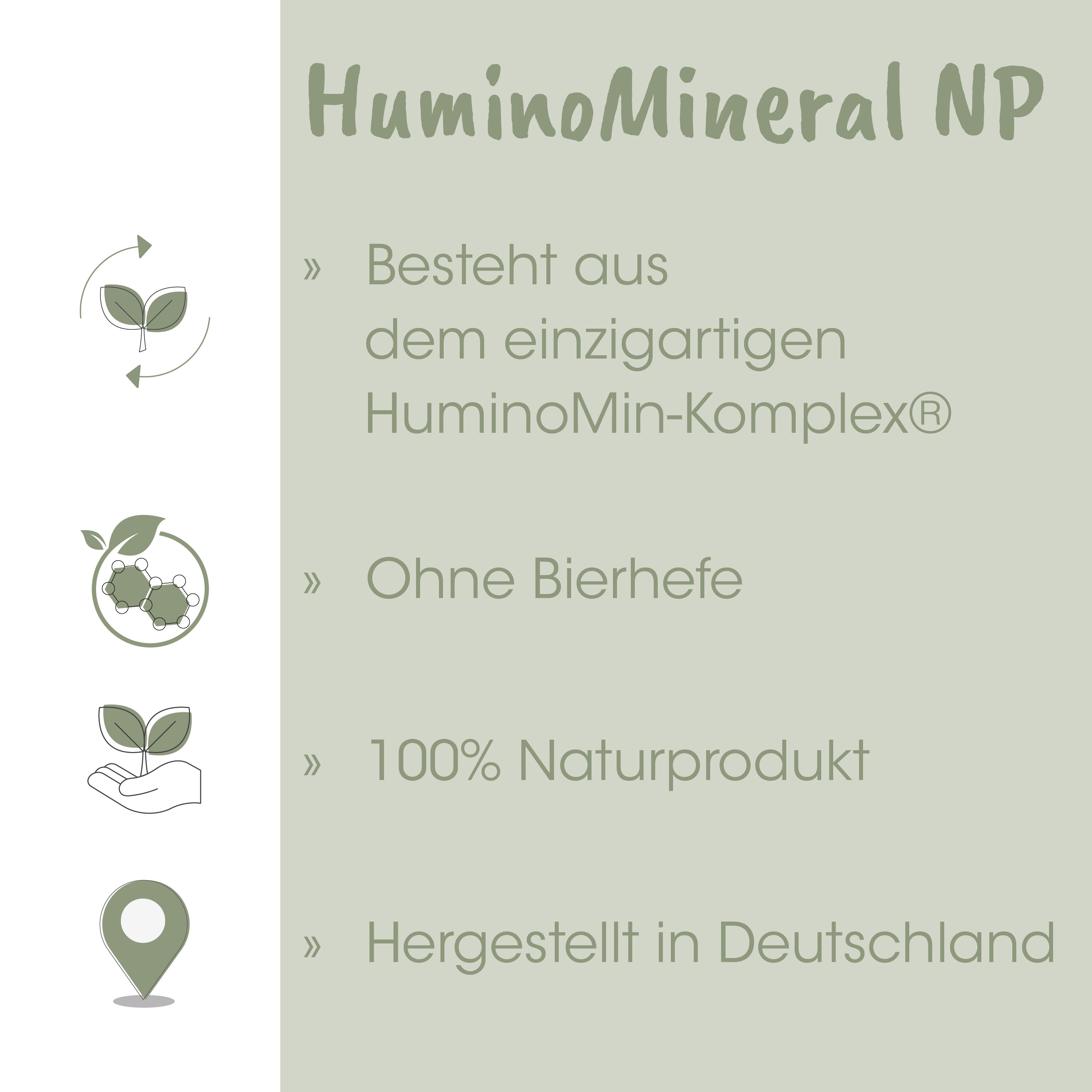 Mineralpulver, Humo Mineral, Natürliches Produkt, ohne Bierhefe, hergestellt in Deutschland