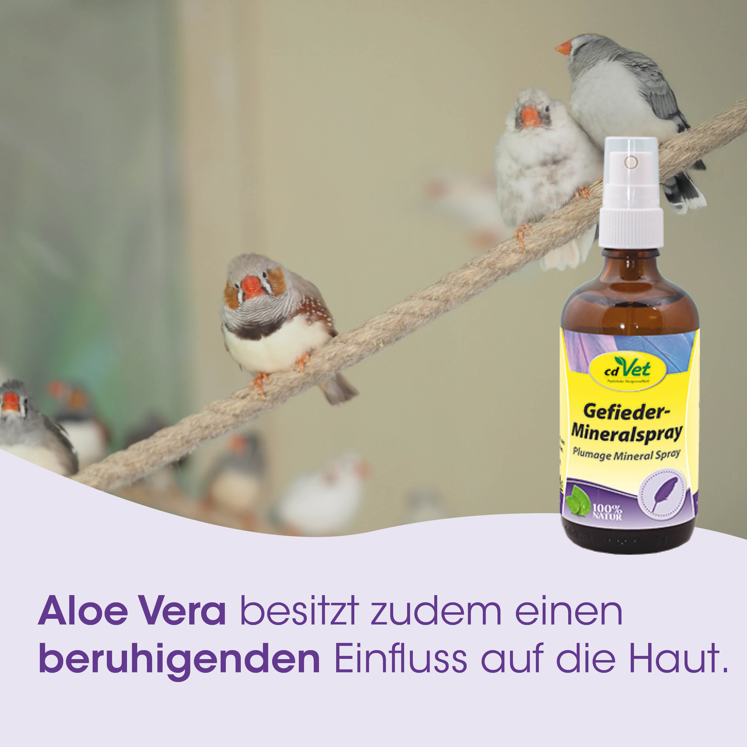 Vogelpflege, Spray, Mineral, Aloe Vera, Nahrungsergänzung