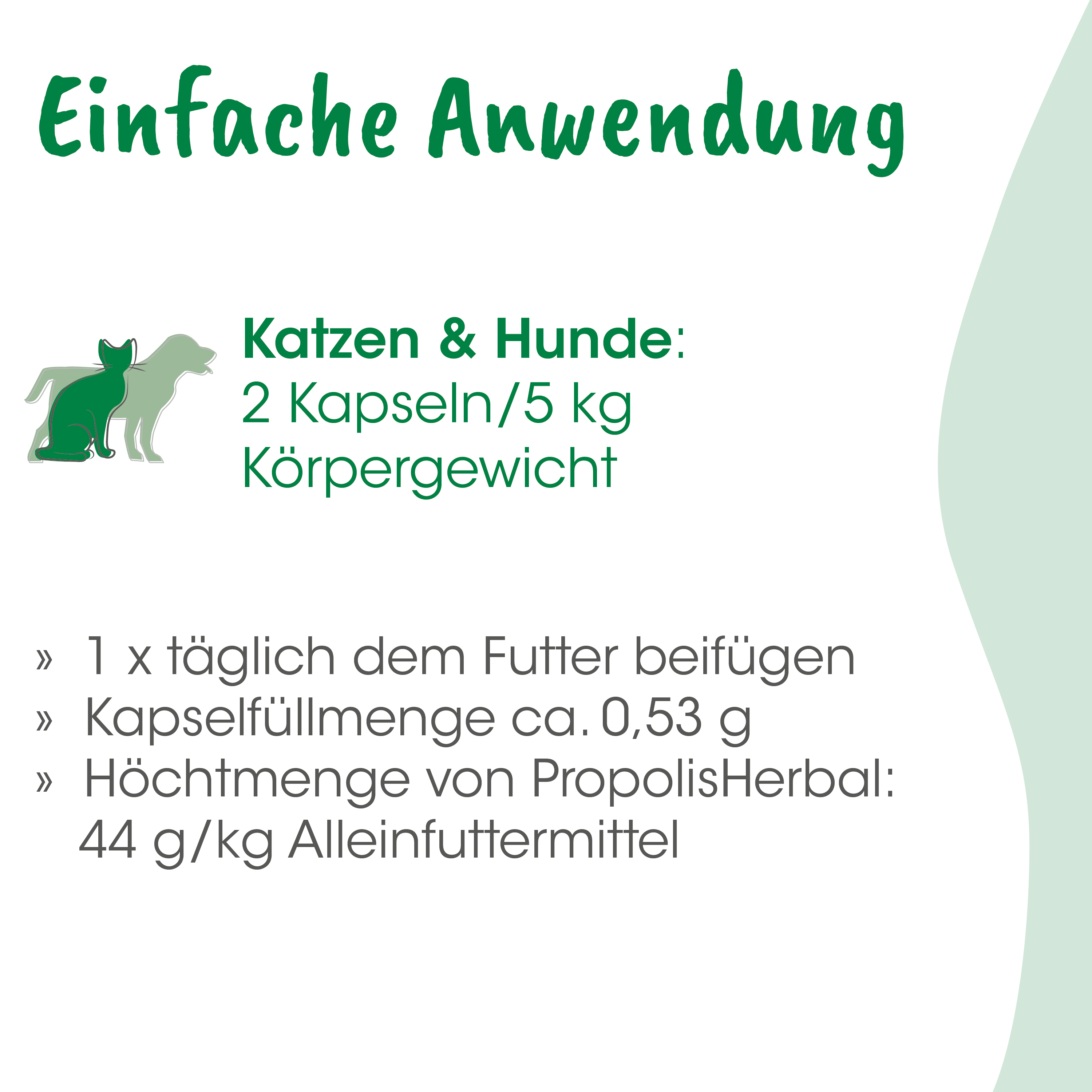 Katzenfutter, Katzennahrung, Kapseln, Körpergewicht, PropolisHerbal