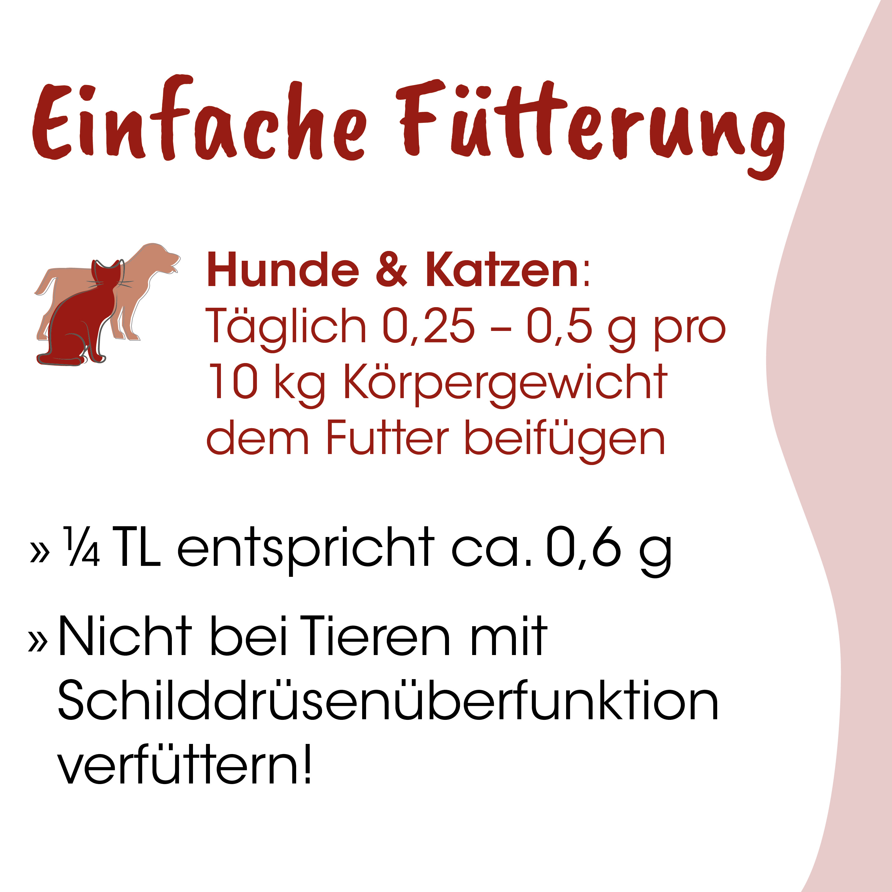 futter, tierfutter, hunde futter, katzen futter, portionierte futtermenge