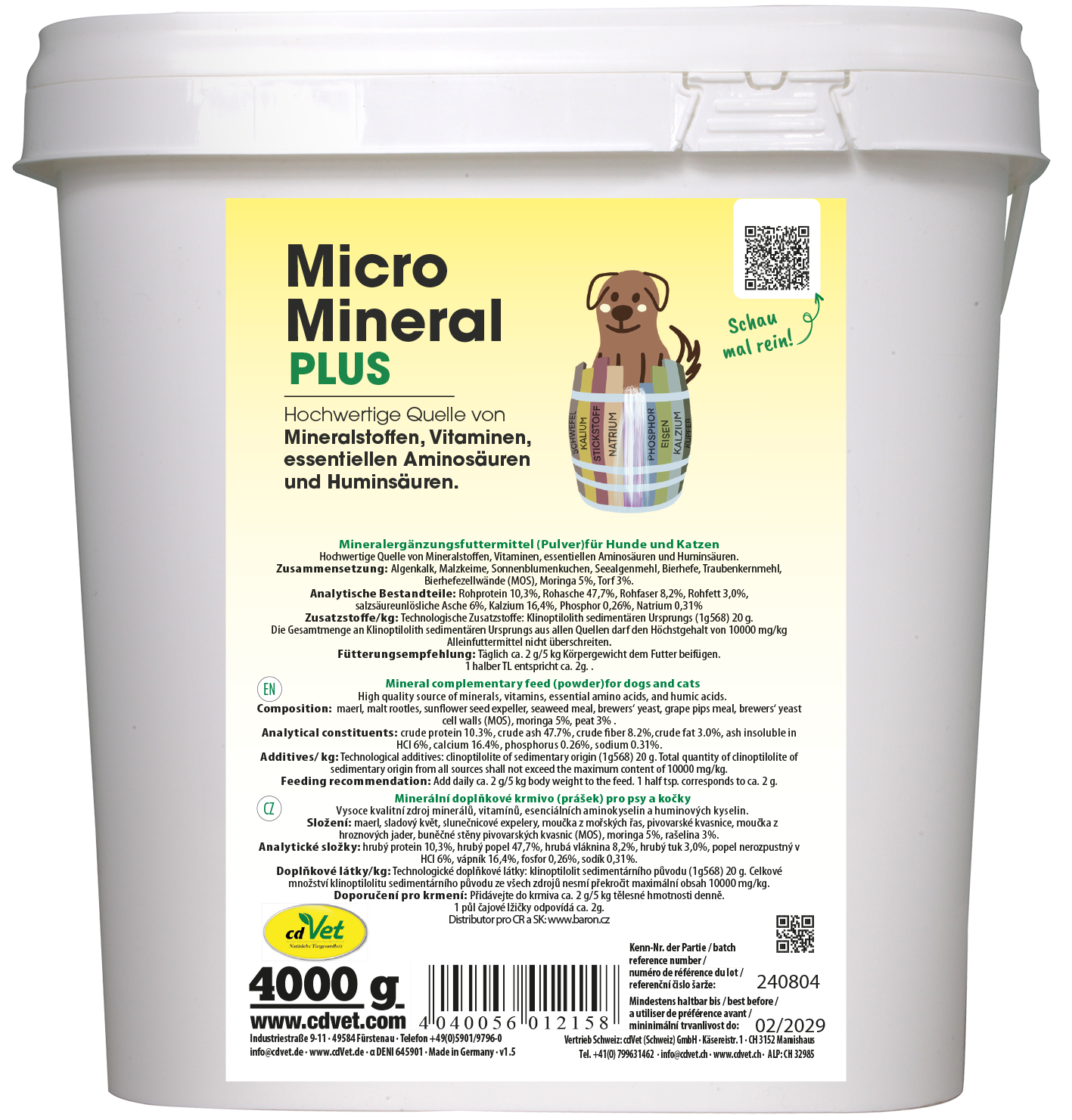 MicroMineral plus Chien & Chat 4 kg