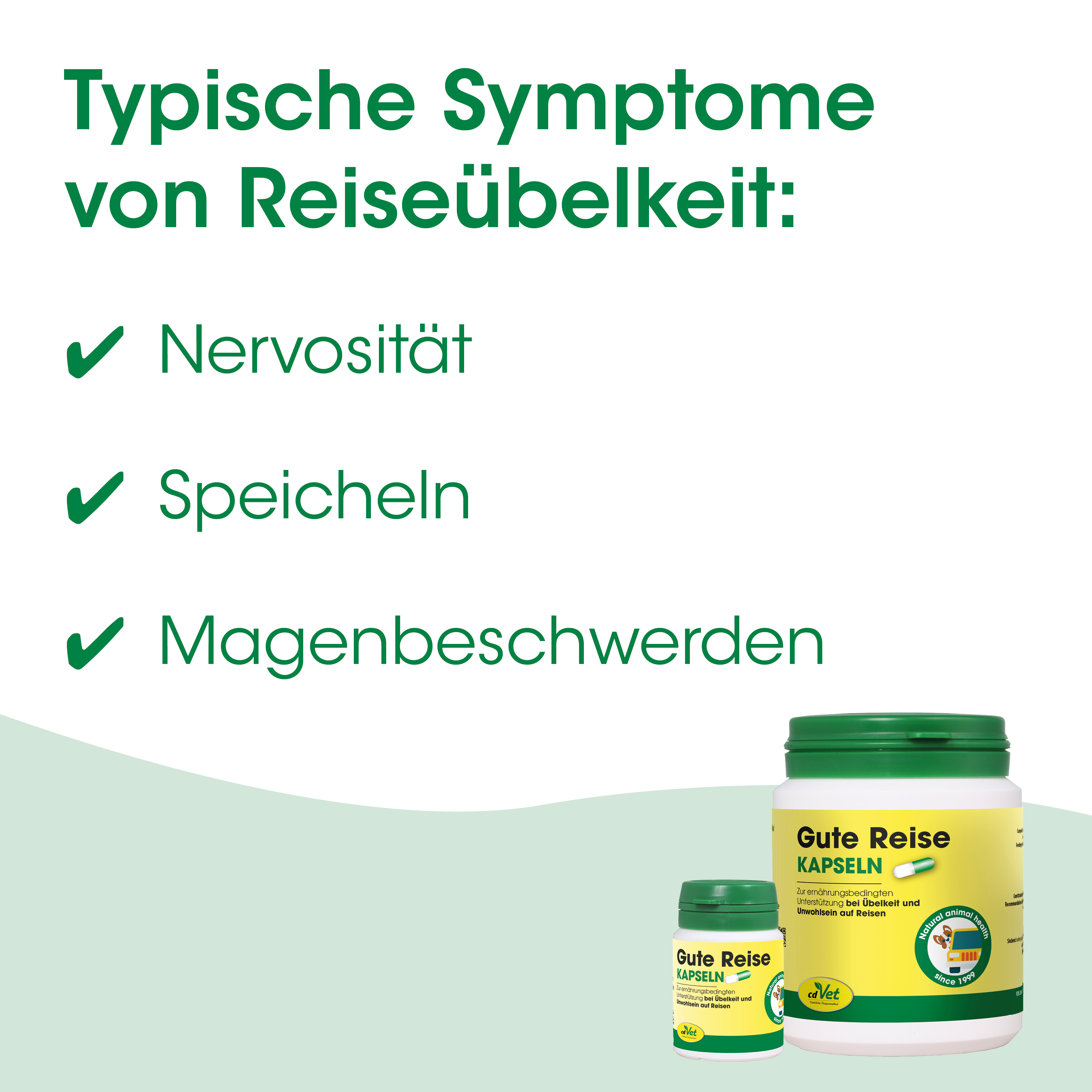 Kapseln, Reisetabletten, Nahrungsergänzung, Magenbeschwerden, Kleines Fläschchen