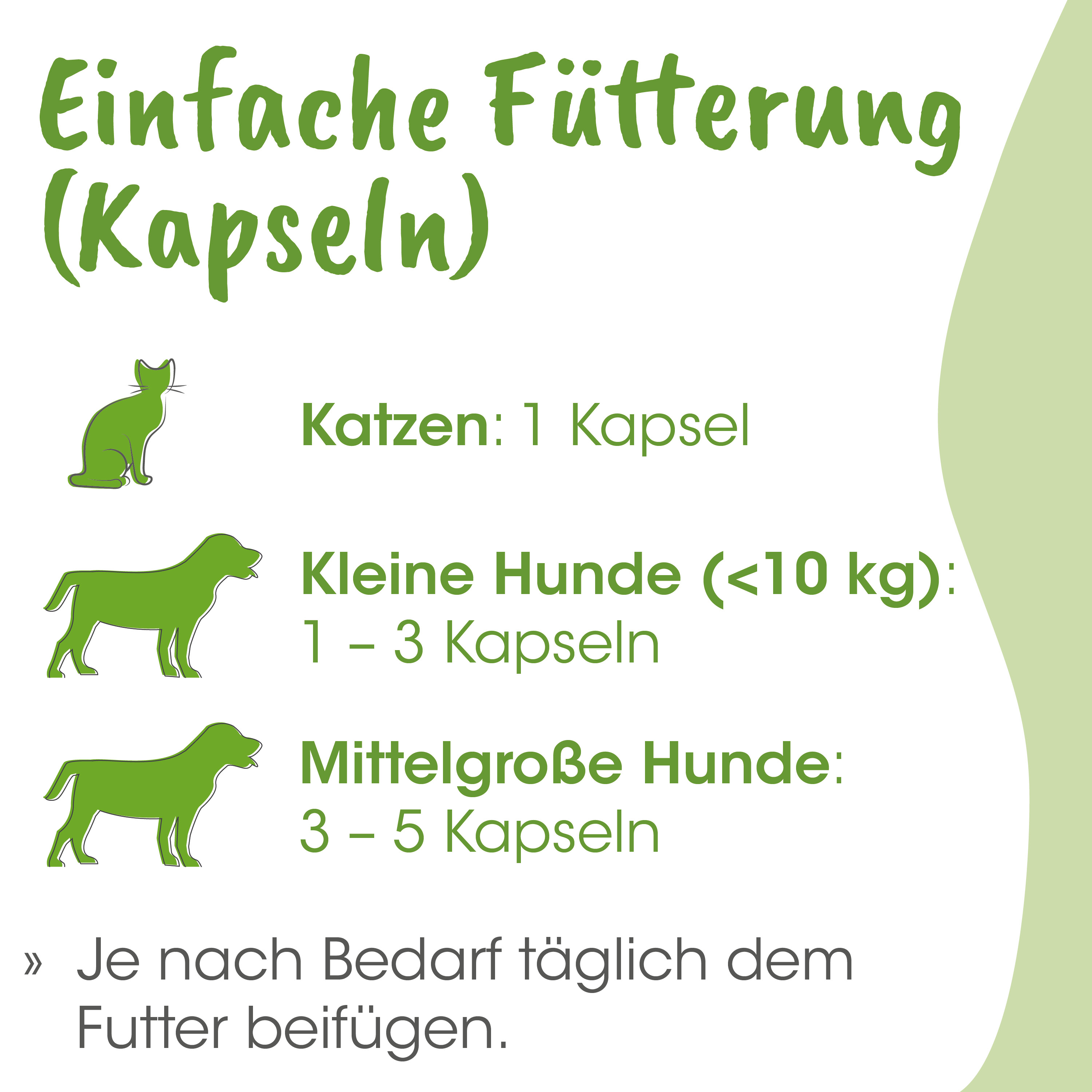 Katzenfutter, Kapseln, Katzenfutterkapseln, Hundekapseln, Tiernahrung