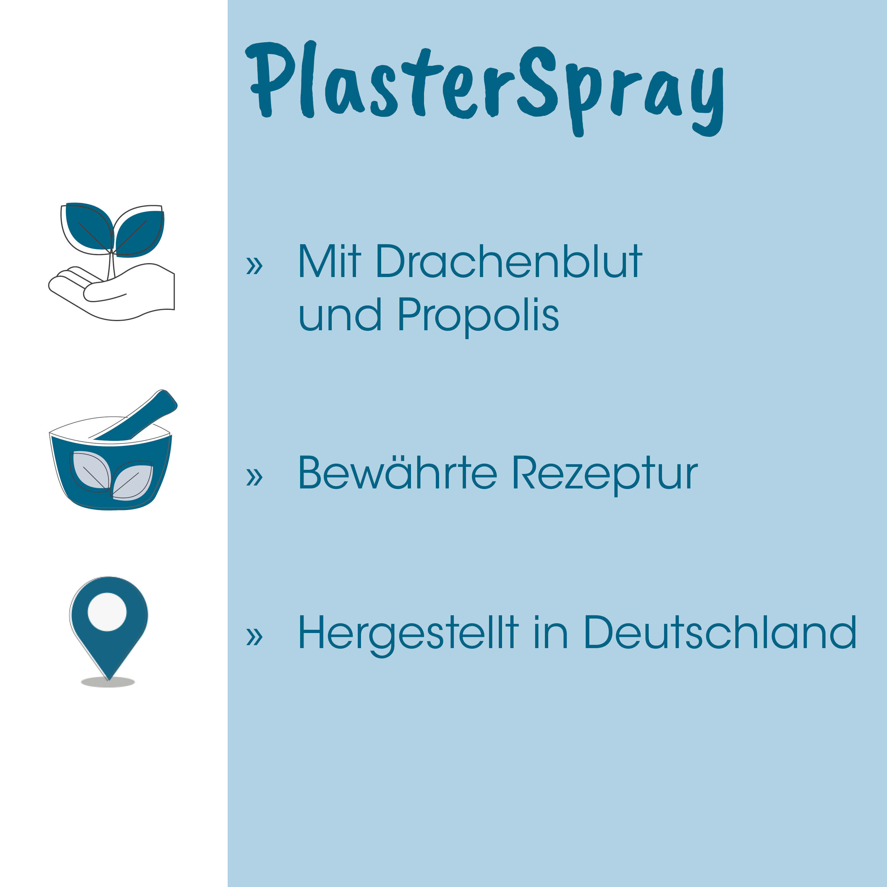 PlasterSpray, Mit Drachenblut, Propolis, Hergestellt in Deutschland, Behandlungsmittel