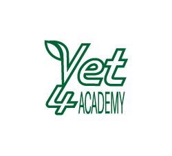 logo, vet4academy, grün, blatt, text