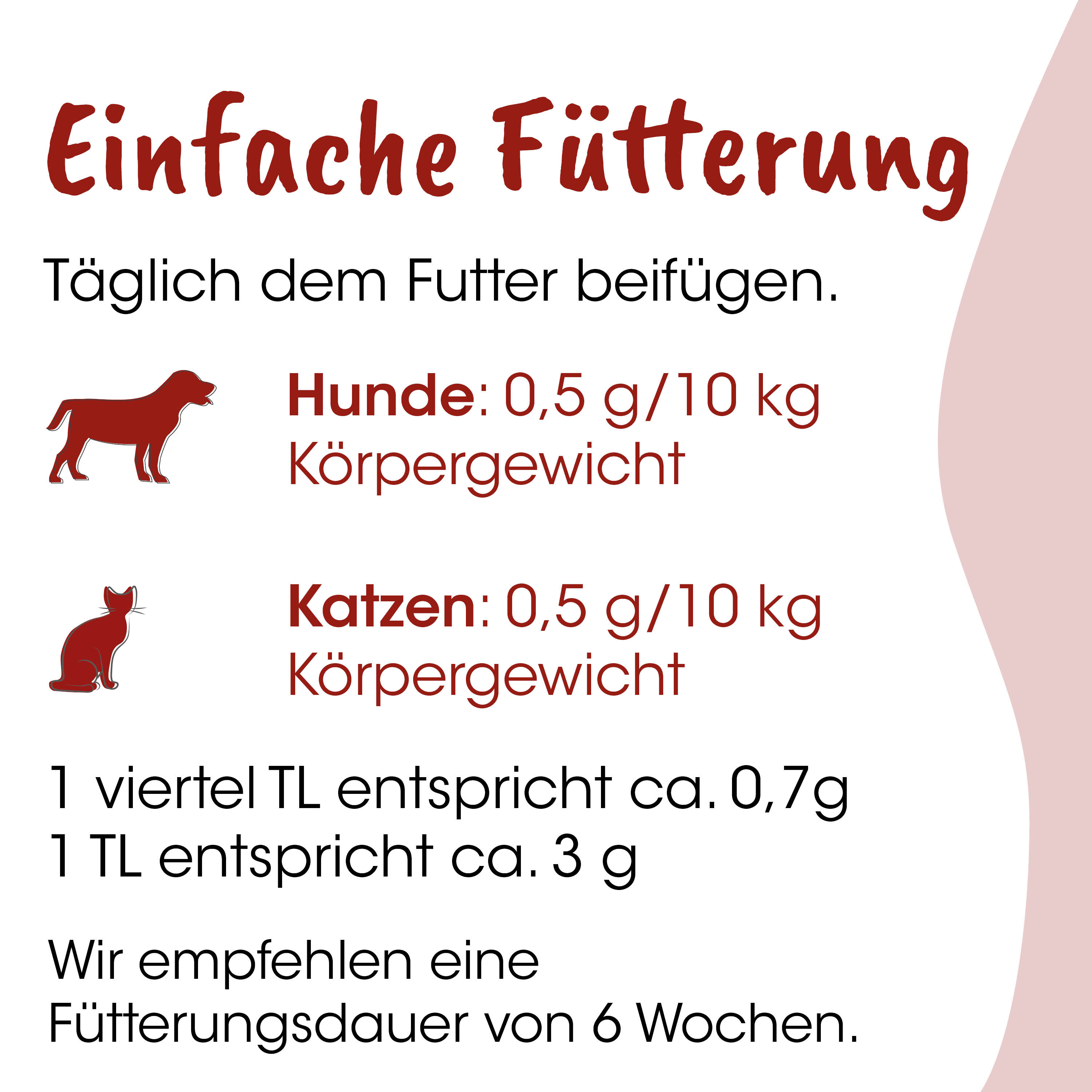 Hund, Katzen, Körpergewicht, Tagesration, Futterangabe