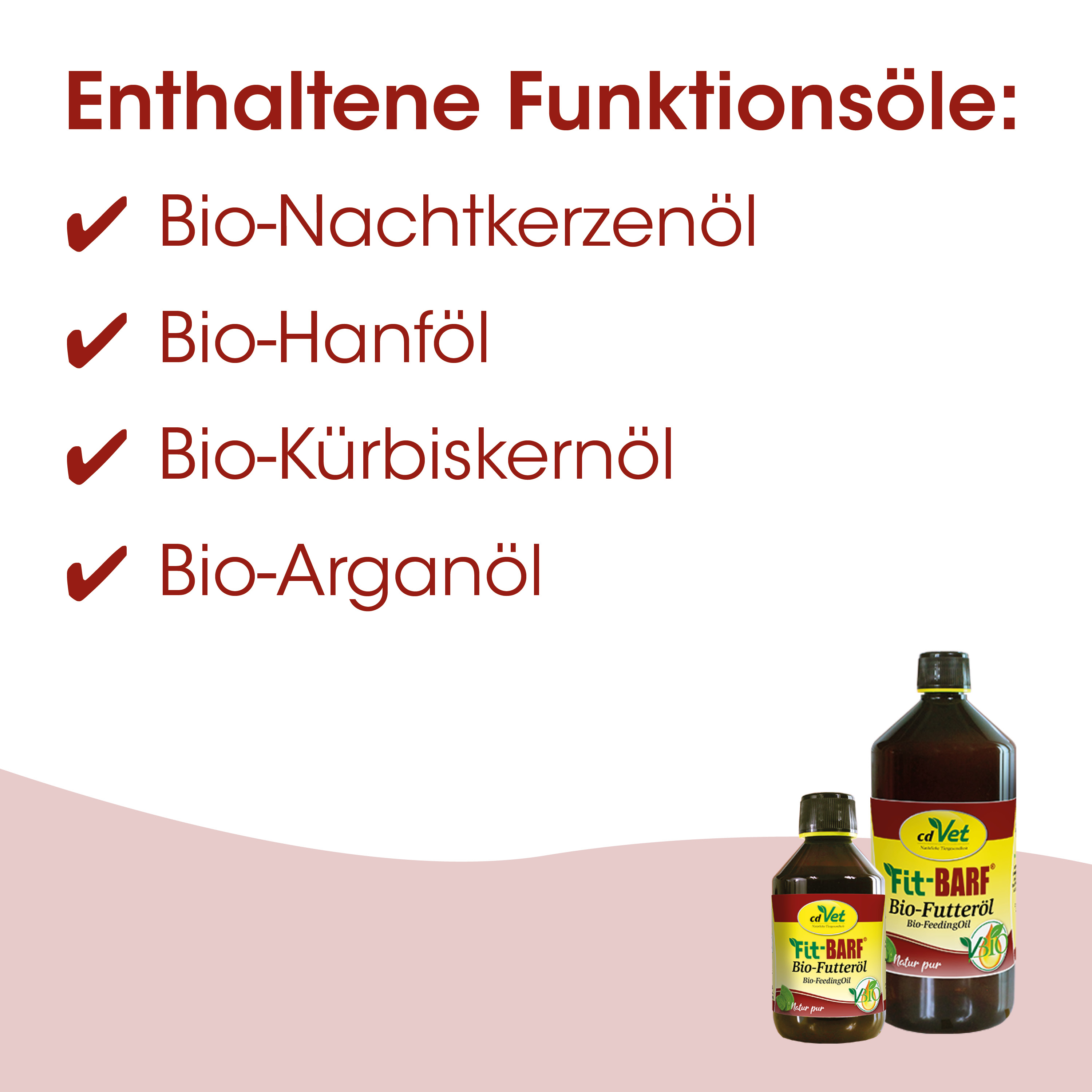 Bio-Nachtkerzöl, Bio-Hanflöl, Bio-Kürbiskernöl, Bio-Arganöl, Fütteöl Bio-Futteröl