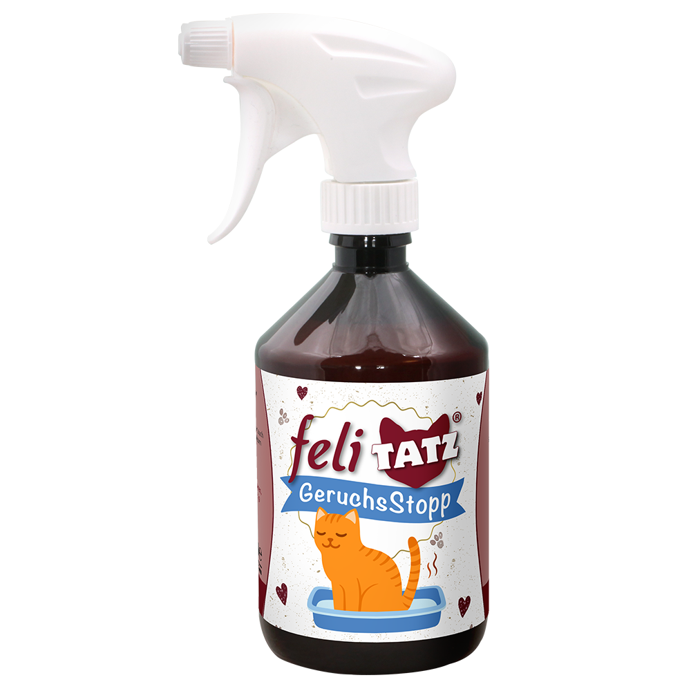 Katzenpflege, Geruchsstopp, Spray, Reinigungsmittel, FeliTatz-Logo