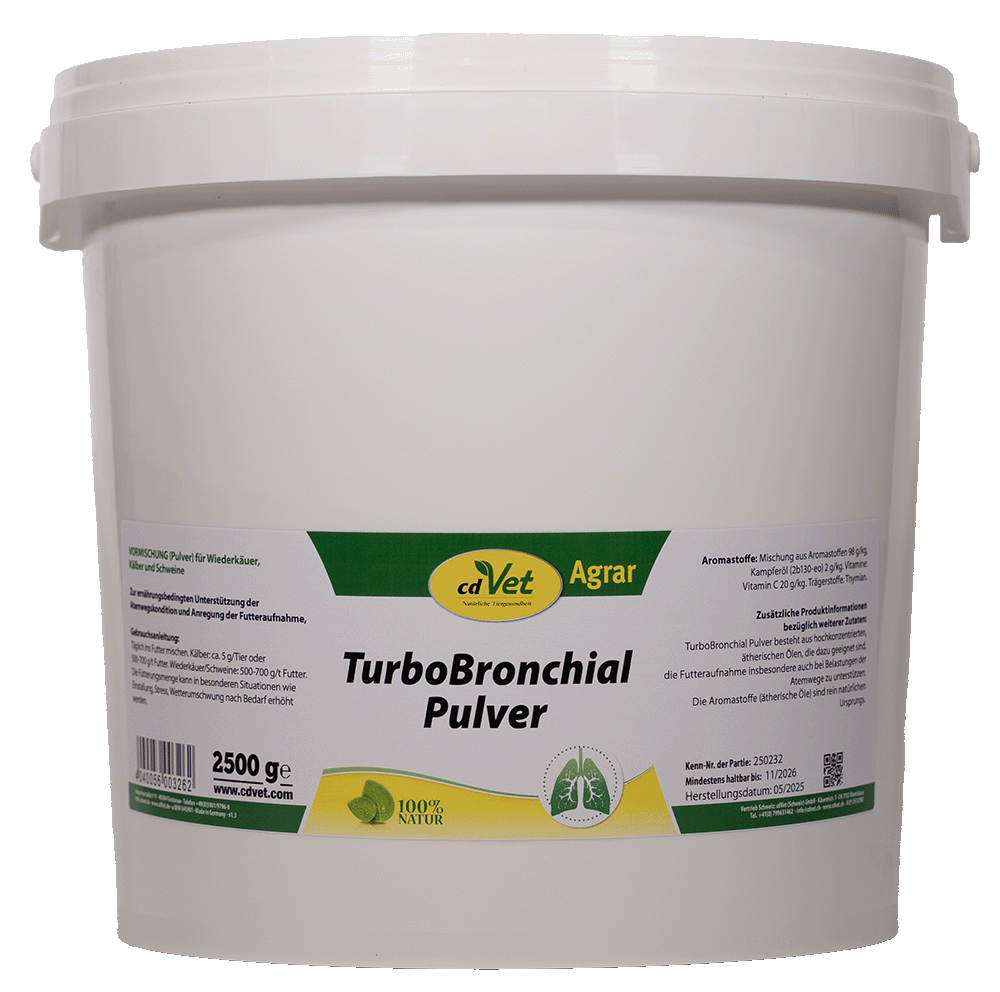 TurboBronchial Pulver, Pulver, Futterzusatz, Agrar, cdVet