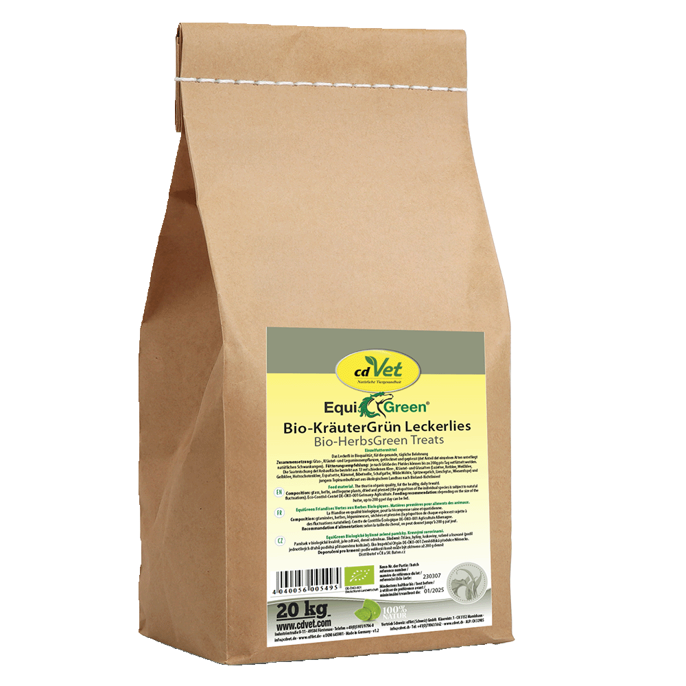 EquiGreen Friandises Vertes aux Herbes Biologiques 20 kg