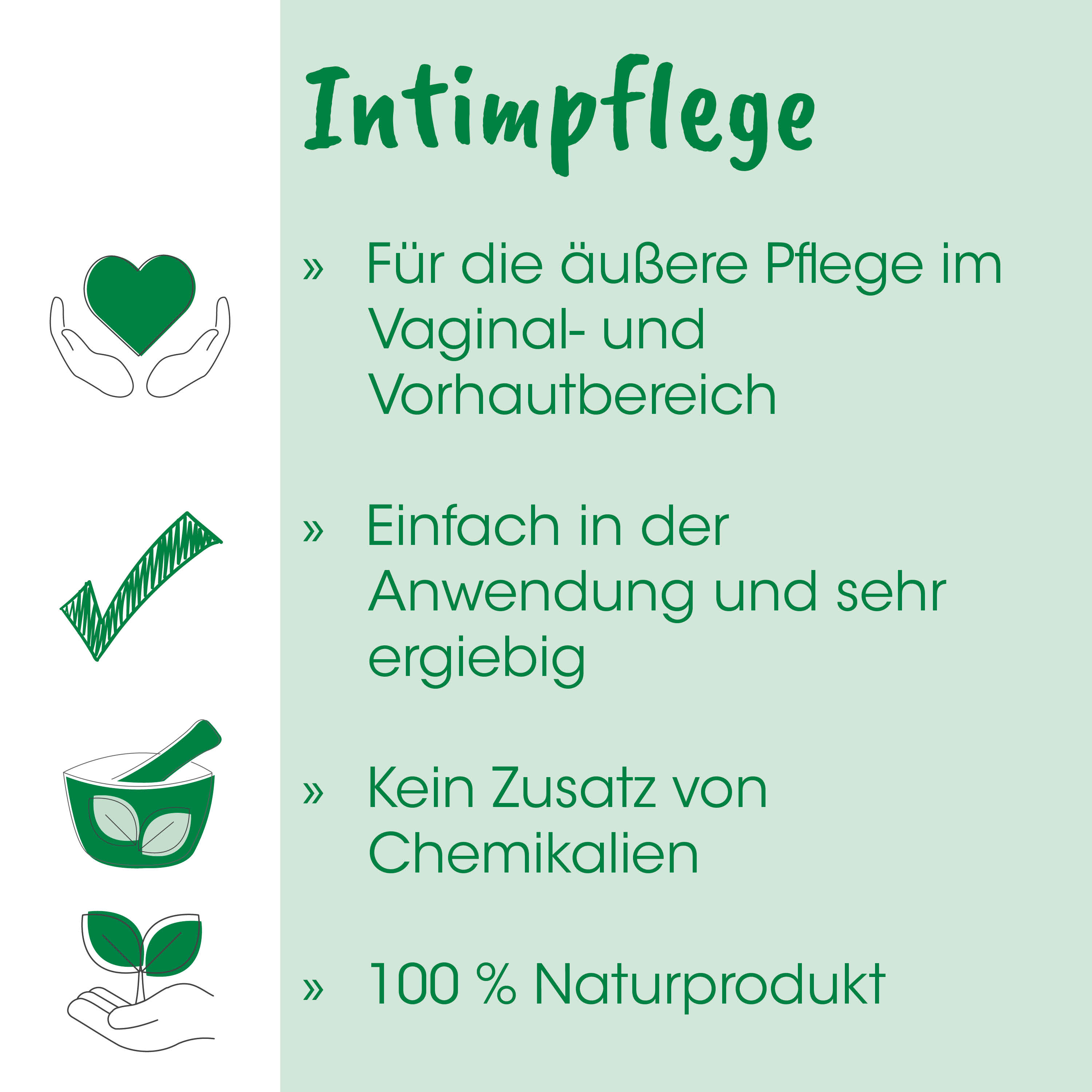 intimpflege, äußere pflege, vaginalbereich, vorhautbereich, naturprodukt