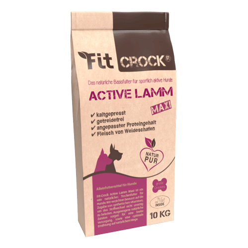 hundfutter, aktives trockenfutter, lamm, 10 kg, naturpur