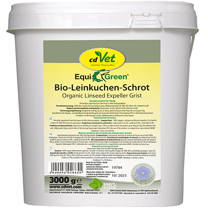 EquiGreen Farine Grossière de Tourteau de Pression de Graines de Lin Biologique 3 kg