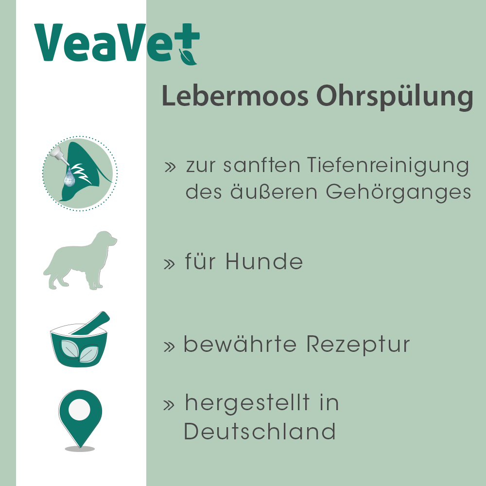 VeaVet Hépatique Rinçage d‘Oreille 100 ml