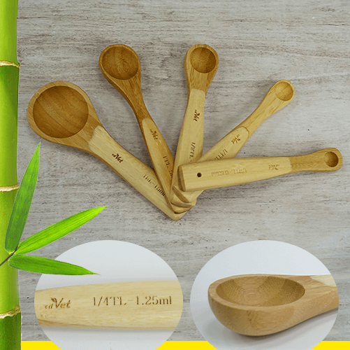 Set de Cuillères de Dosage en Bambou