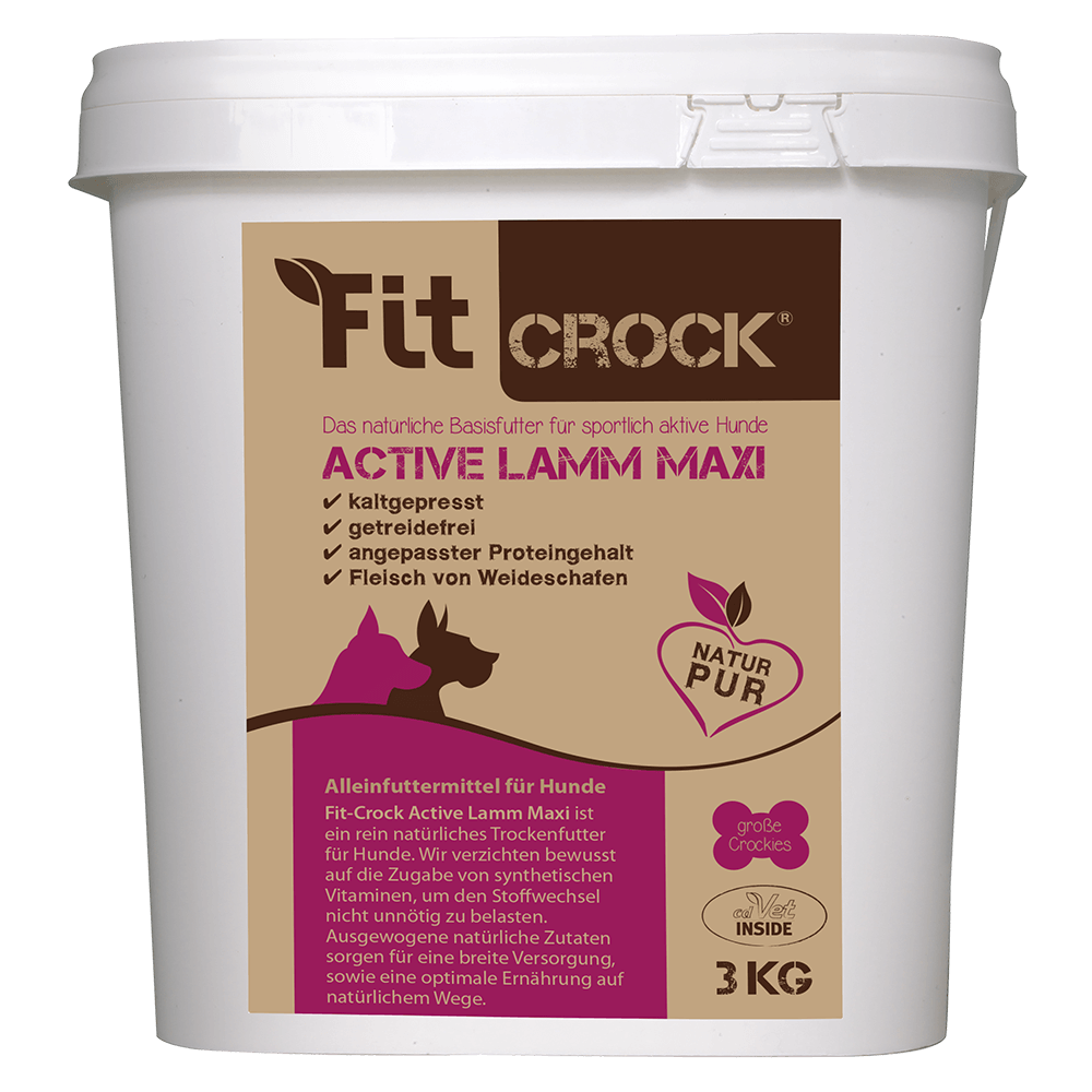 Hunde-Nahrung, Futter, Naturfutter, 3 KG, Active Lamm Maxi