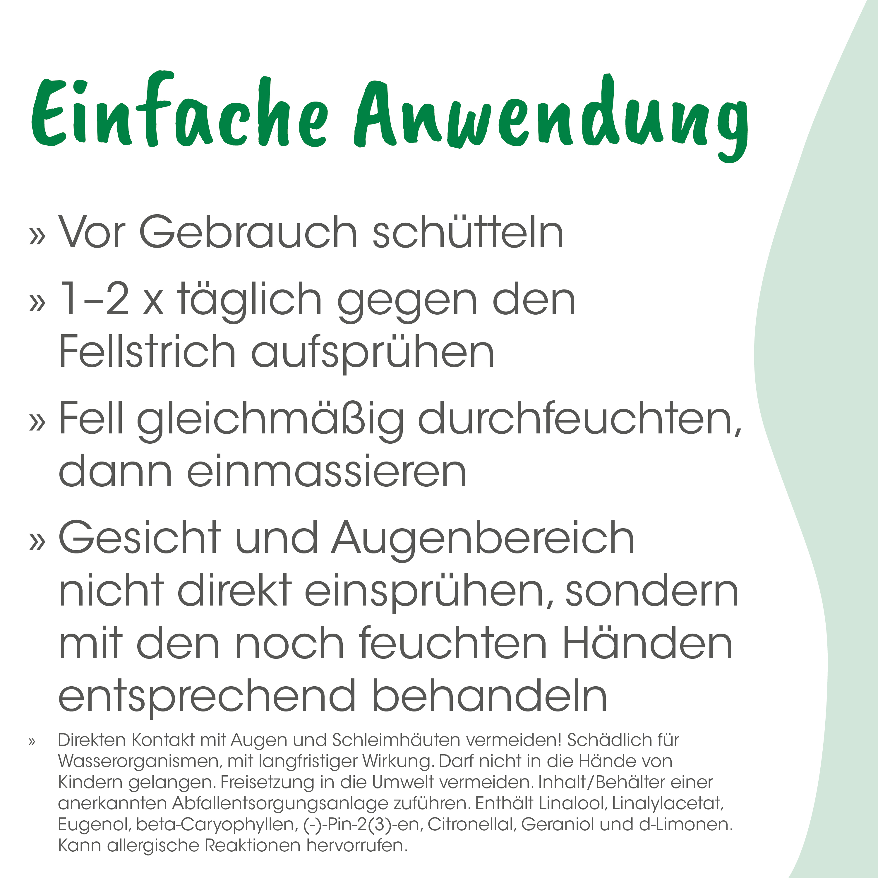 Anweisung, Verwendung, Schritte, Sicherheit, Hinweis