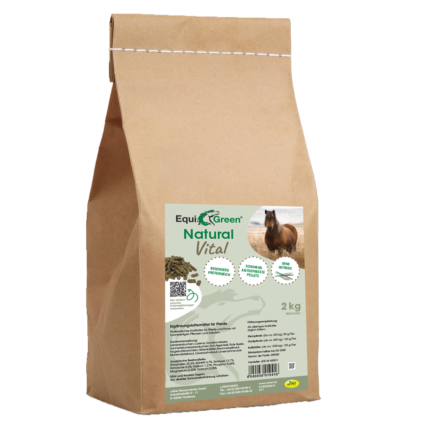 EquiGreen Natural Vital Sans Céréales Pellets