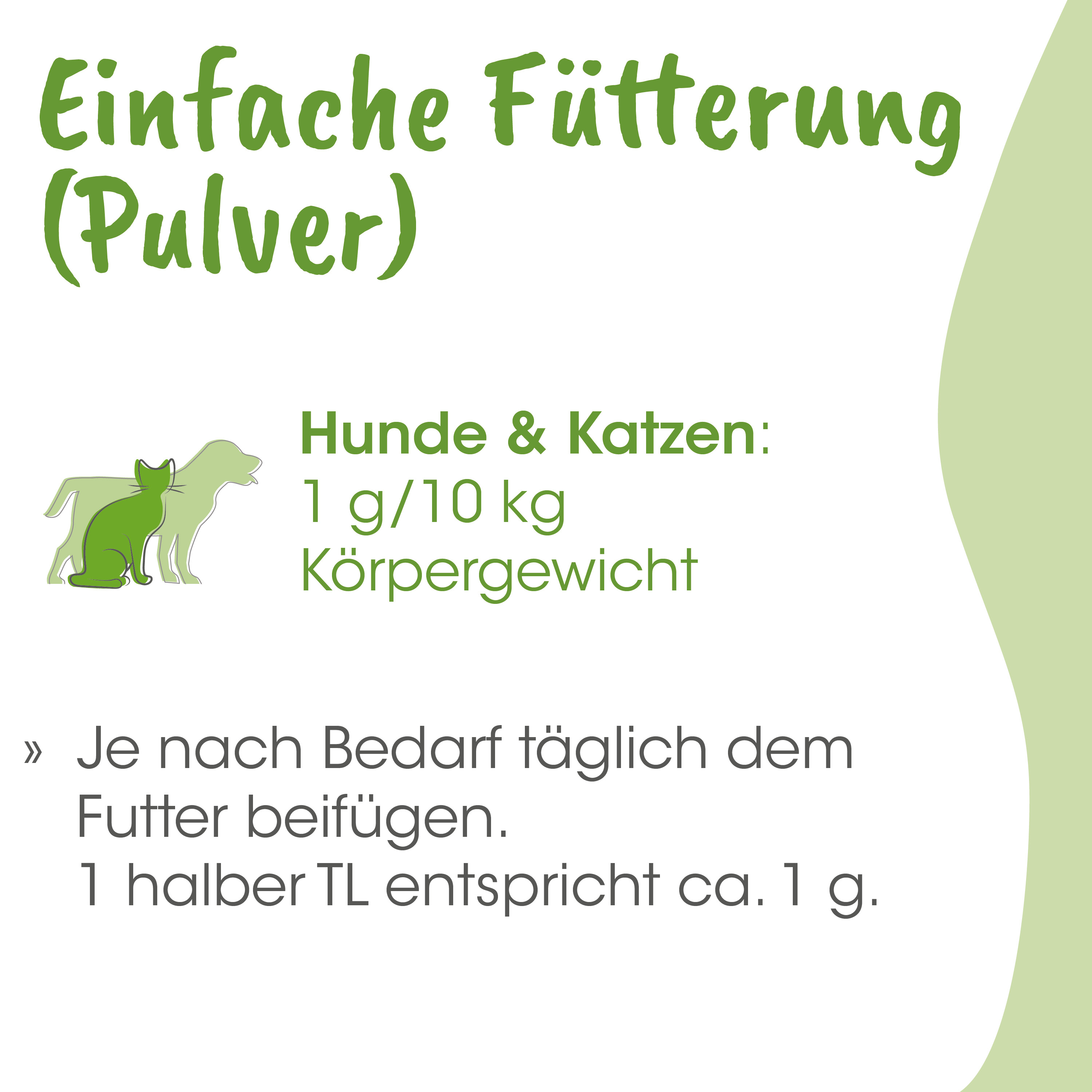 Futterpulver, Hunde, Katzen, Pellet, Tierfutter